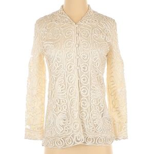 vintage 100% silk crochet cardigan